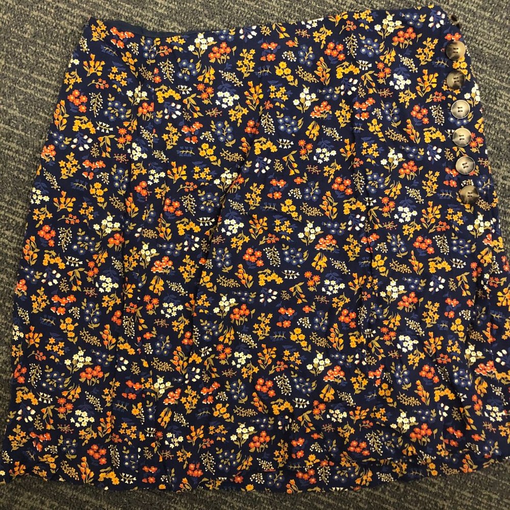 Madewell Side-Button Garden Skirt